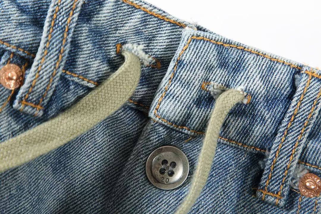 GREG LAUREN Denim Cargo Pants