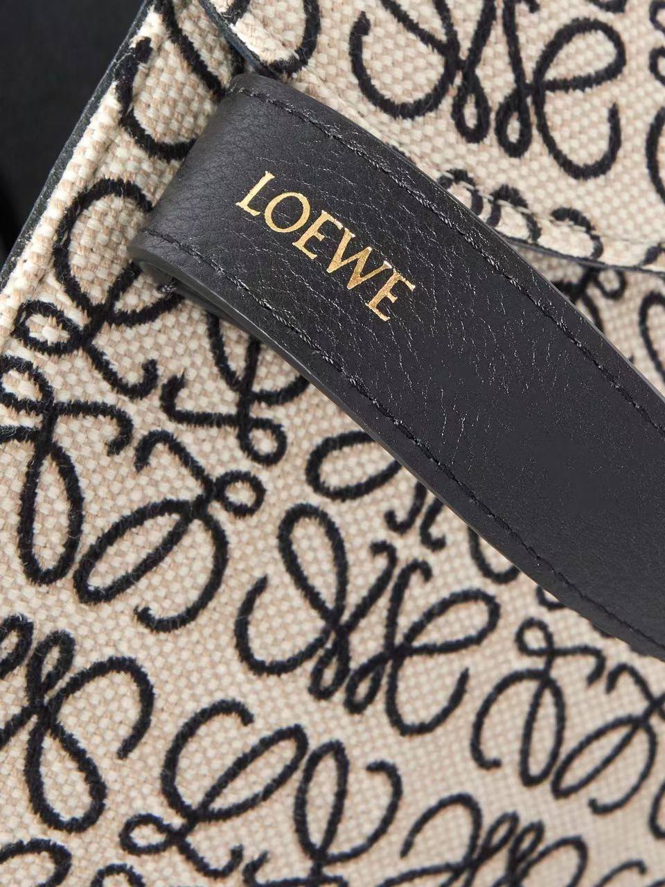 LOEWE x Joe Brainard Elephant Leather-Trimmed Logo-Jacquard Canvas Tote Bag