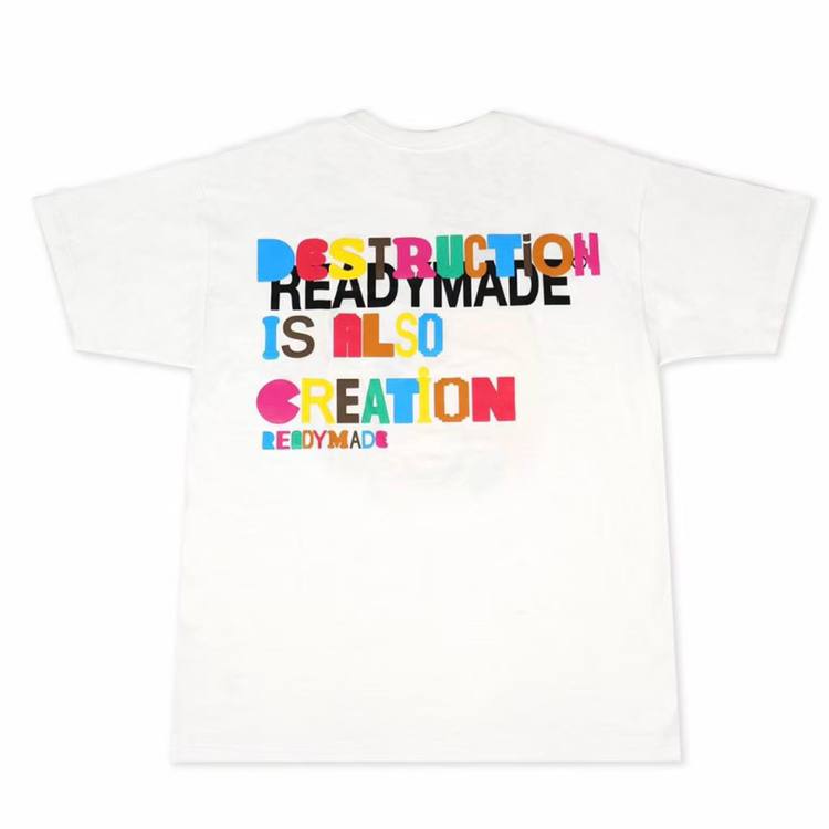 READYMADE White Collapse Face T-Shirt