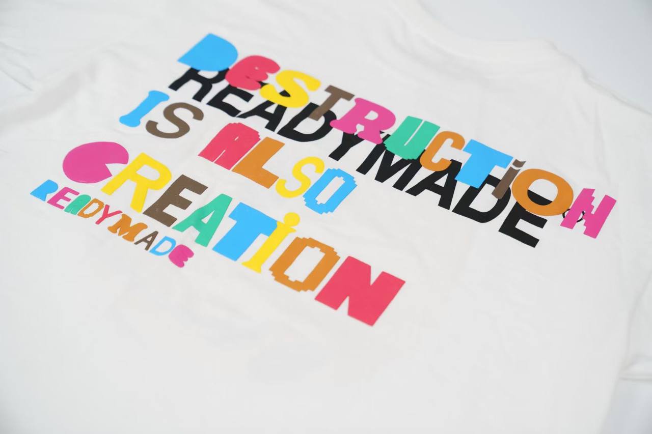 READYMADE White Collapse Face T-Shirt