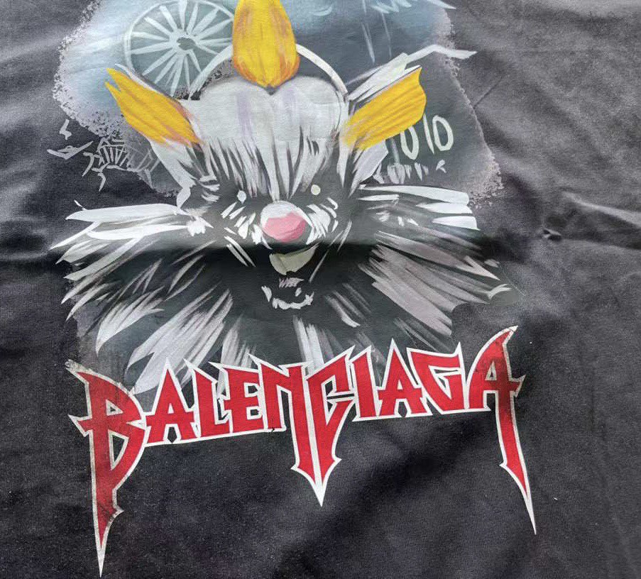 BALENCIAGA  Clown Print Cotton T-shirt