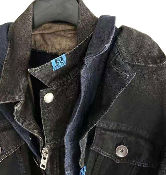 MAISON MIHARA YASUHIRO Black Multi Layer Denim Jacket