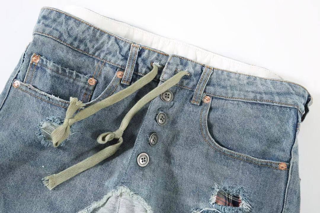 GREG LAUREN Denim Cargo Pants