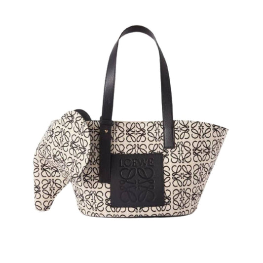 LOEWE x Joe Brainard Elephant Leather-Trimmed Logo-Jacquard Canvas Tote Bag