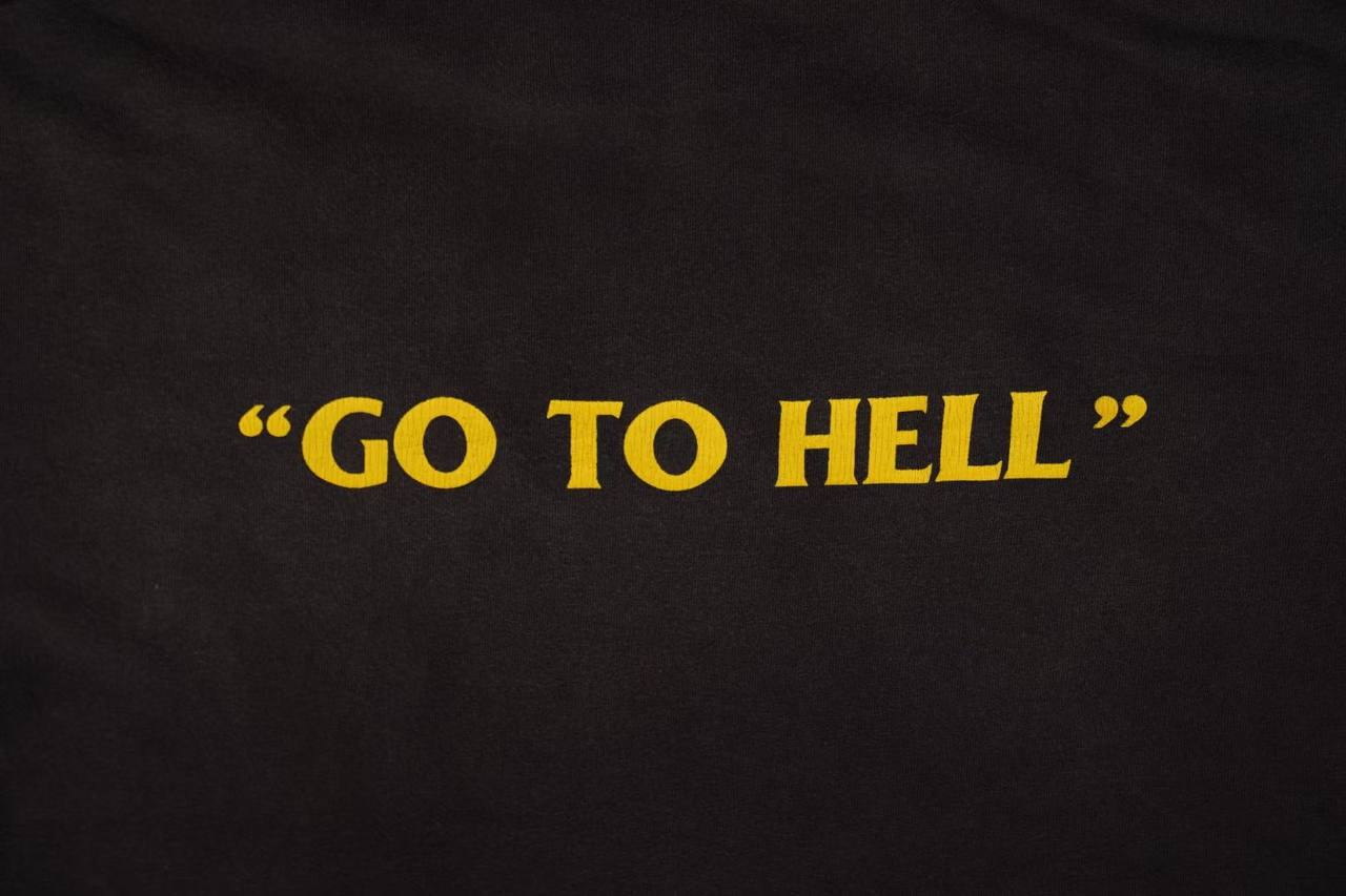 SAINT MICHAEL "Go To Hell"  Black T-Shirt