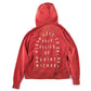 READYMADE x  SAINT MICHAEL Red Distressed Hoodie