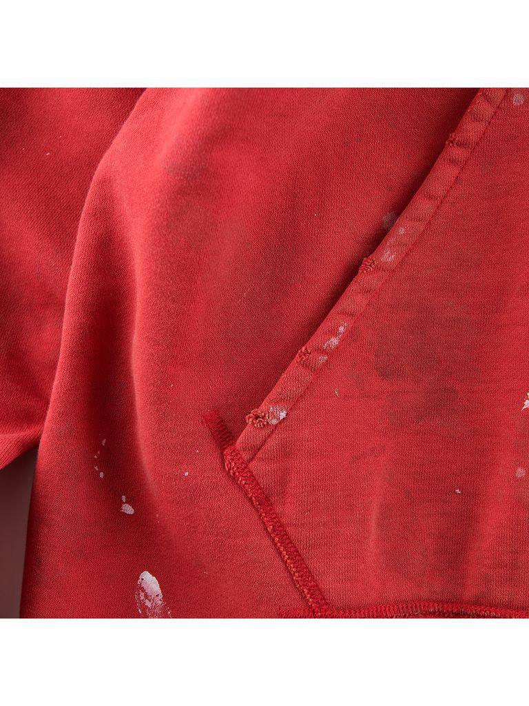 READYMADE x  SAINT MICHAEL Red Distressed Hoodie