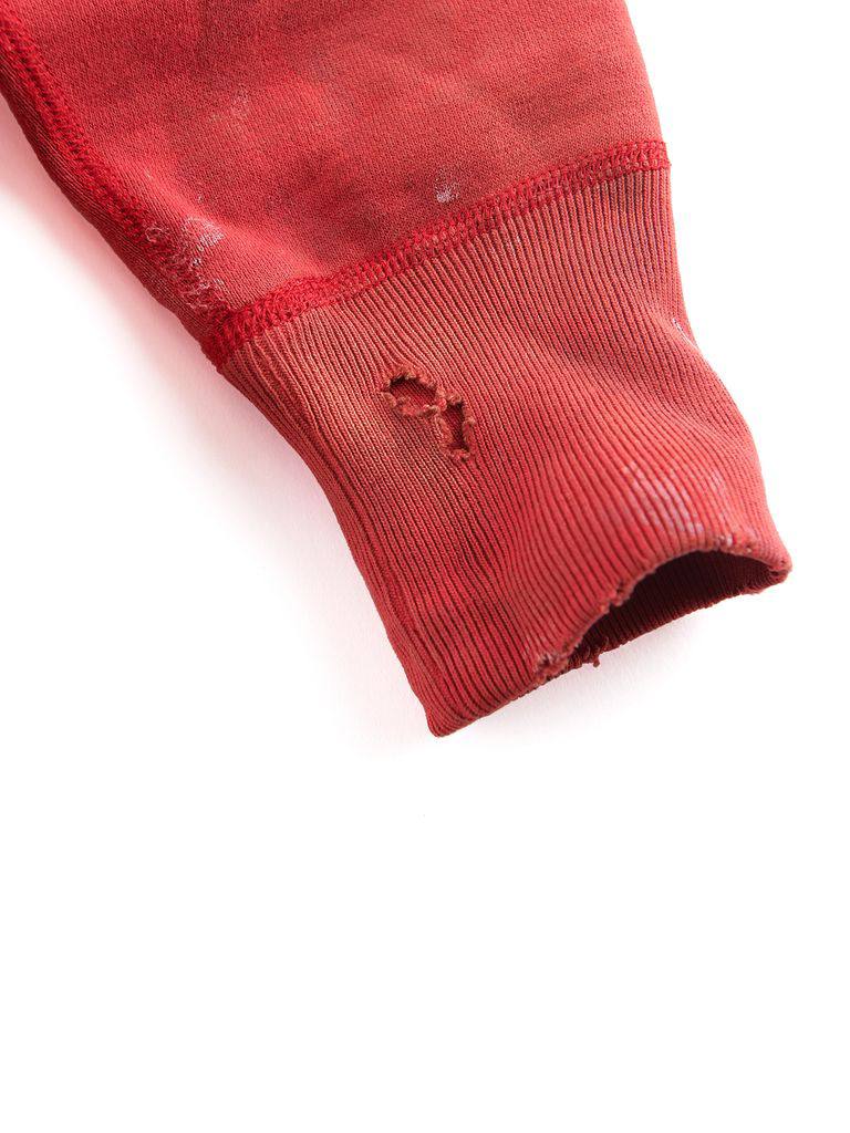 READYMADE x  SAINT MICHAEL Red Distressed Hoodie