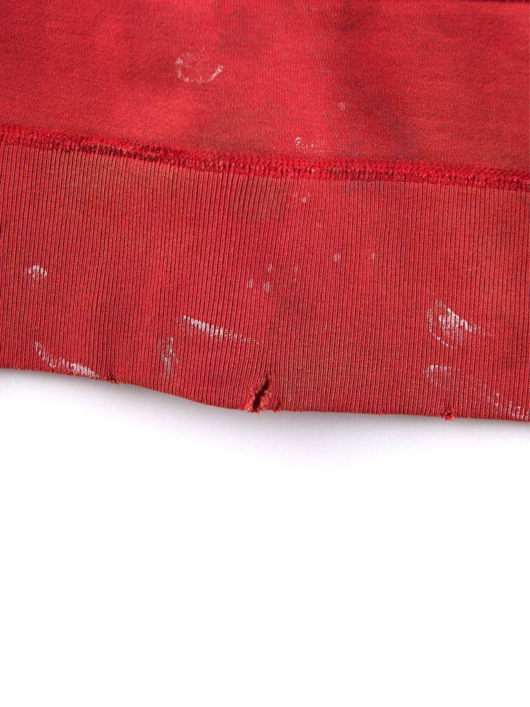 READYMADE x  SAINT MICHAEL Red Distressed Hoodie
