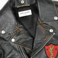 SAINT LAUREN Leather  Biker Jacket With Multicolor Patches