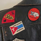 SAINT LAUREN Leather  Biker Jacket With Multicolor Patches
