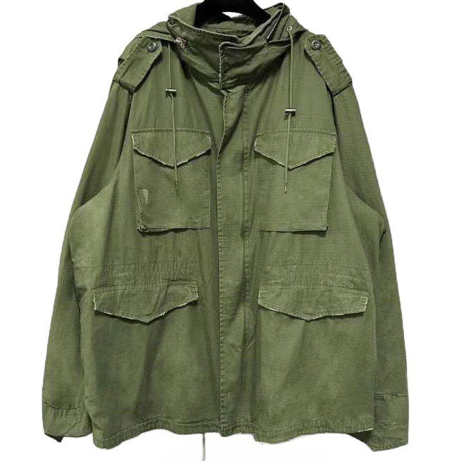 BALENCIAGA Superoversized Cotton Ripstop Military Parka