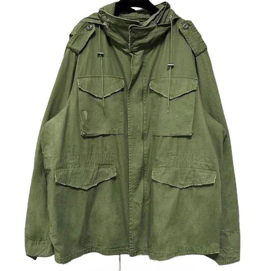 BALENCIAGA Superoversized Cotton Ripstop Military Parka
