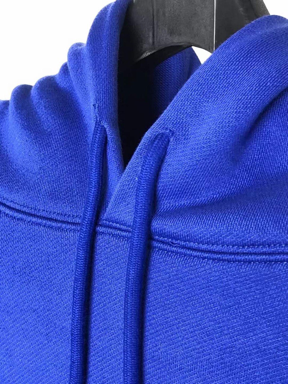 VETEMENTS Logo-Print Blue Oversized Hoodie