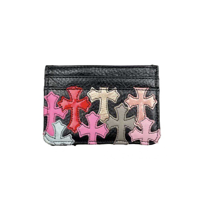 CHROME HEARTS Unisex Logo CardHolder with crosses