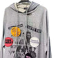 RAF SIMONS Welcome Home Oversized Cotton Hooded Sweatshirt In Grey