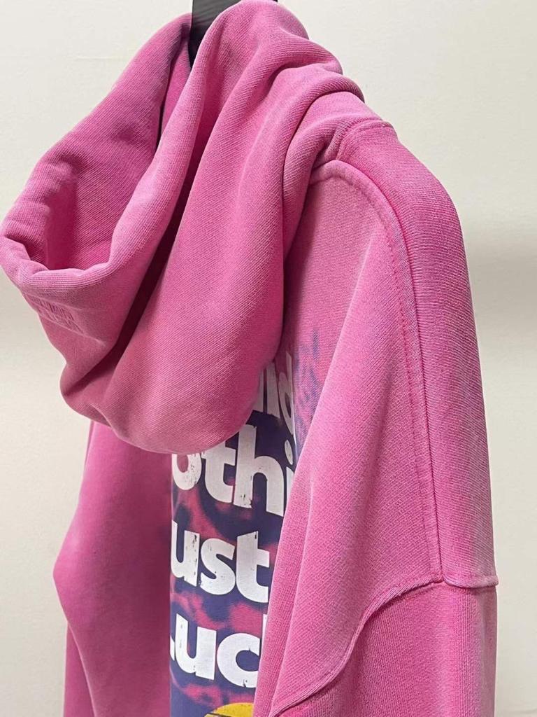 VETEMENTS I Got Lucky Long-sleeve Pink Hoodie