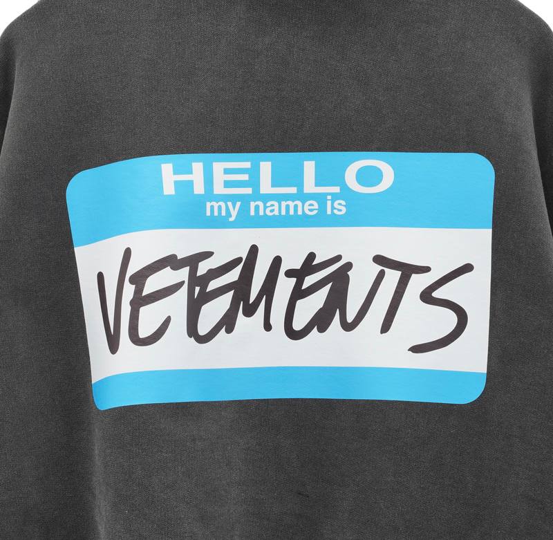 VETEMENTS Logo Print Zip Up Hoodie