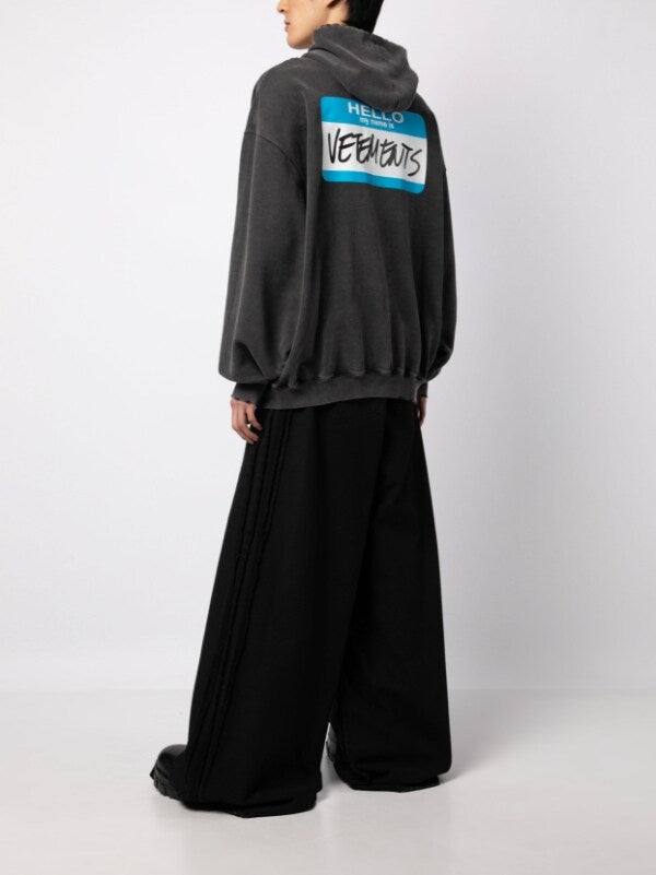 VETEMENTS Logo Print Zip Up Hoodie