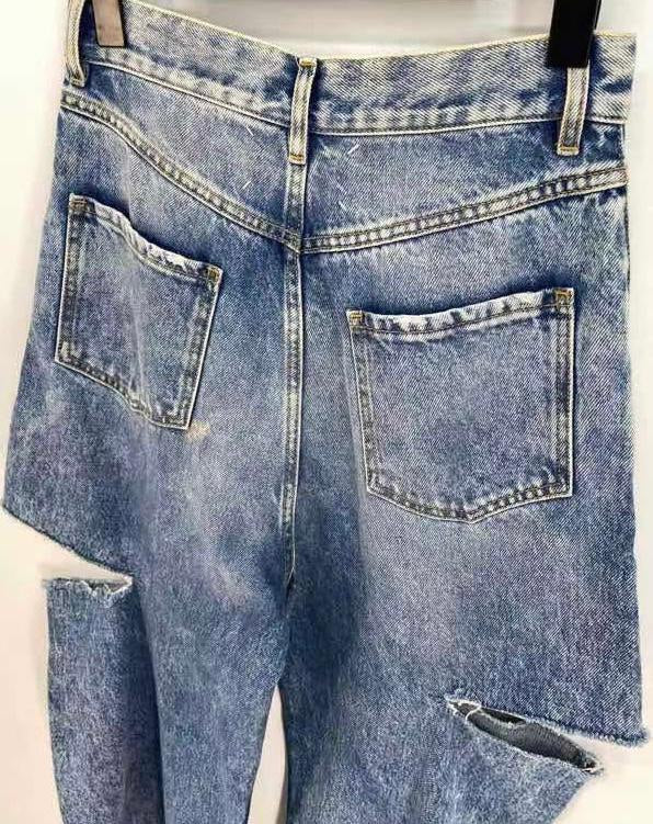 MAISON MARGIELA Distressed Straight Leg Jeans