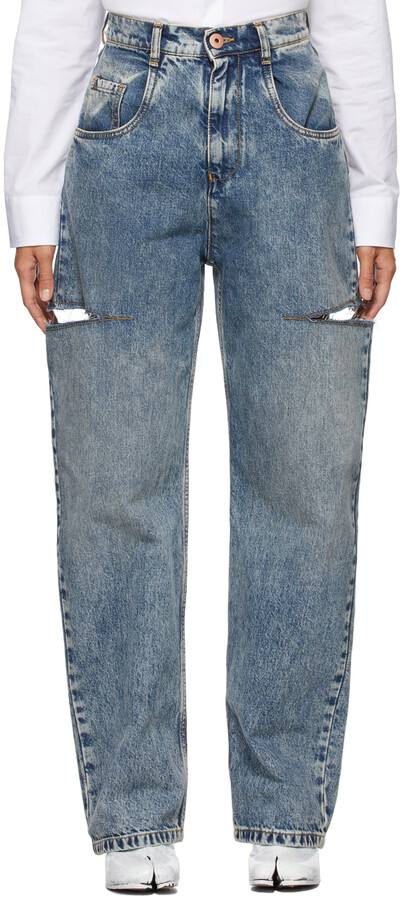 MAISON MARGIELA Distressed Straight Leg Jeans