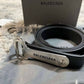 BALENCIAGA Bottle Opener D-ring Leather Belt