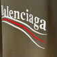 BALENCIAGA Logo-embroidered Cotton-jersey Khaki T-shirt