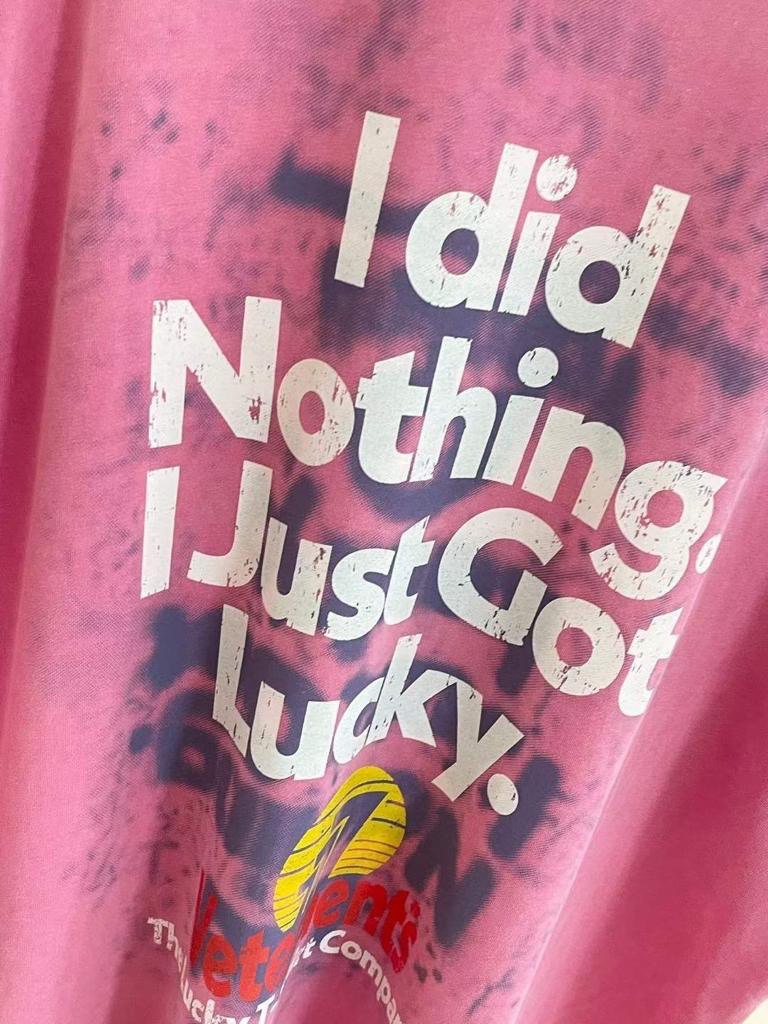 VETEMENTS I Got Lucky Pink T-shirt