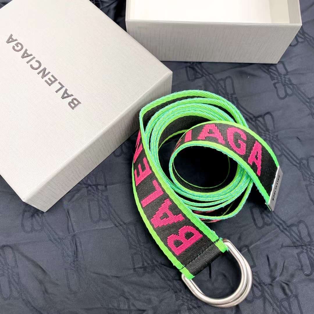 BALENCIAGA Logo D-Ring Belt