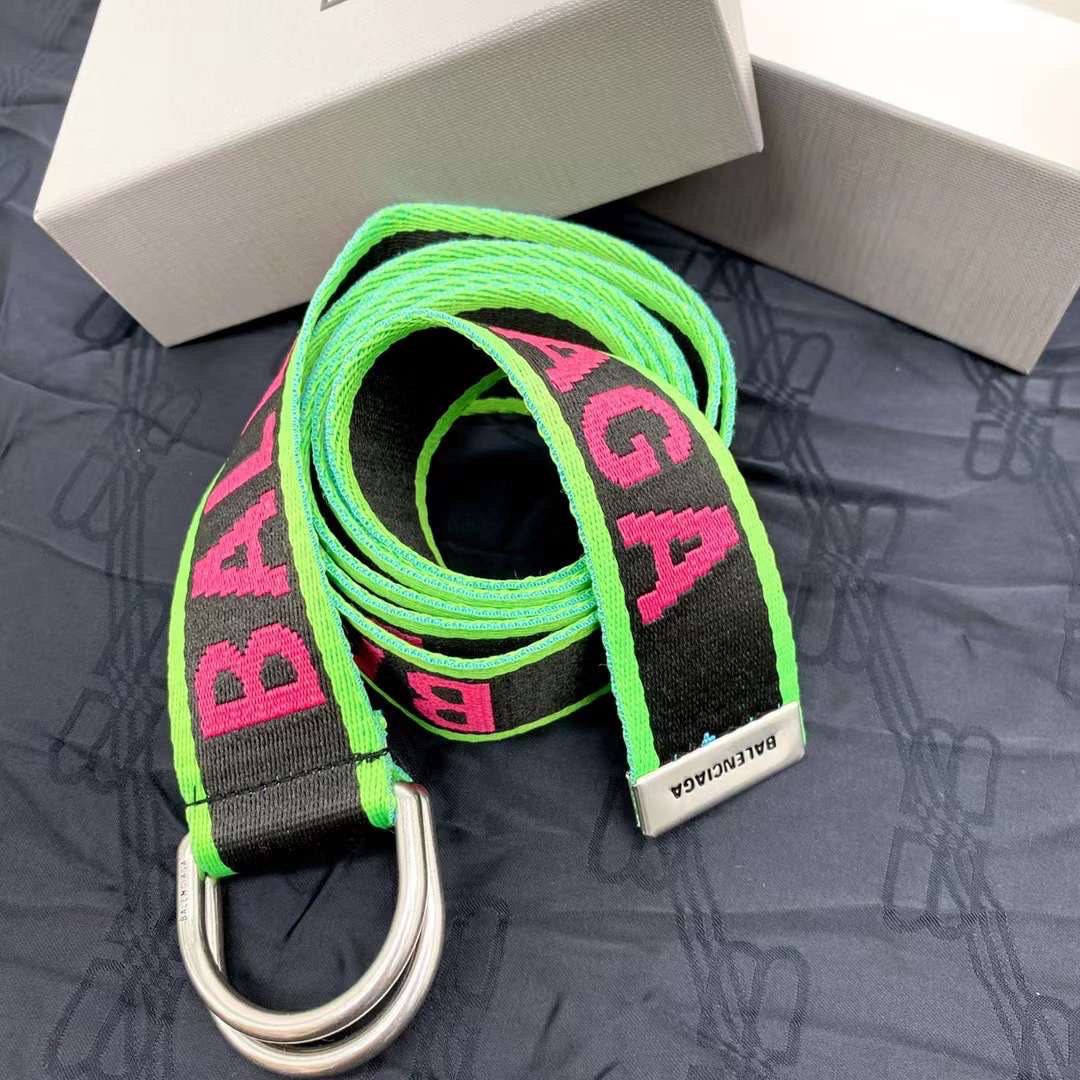 BALENCIAGA Logo D-Ring Belt