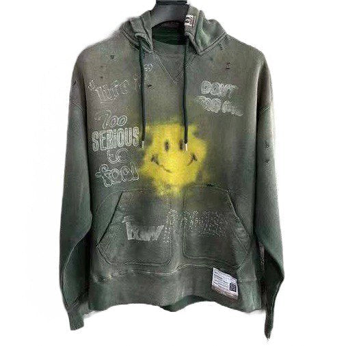 MAISON MIHARA YASUHIRO Graphic-Print Drawstring Hoodie