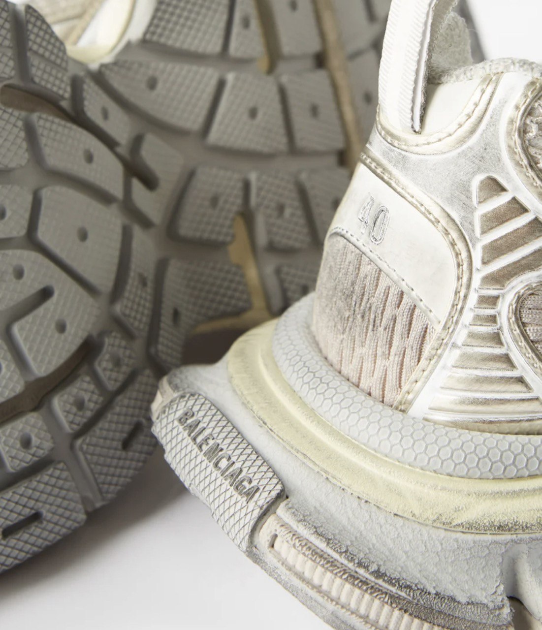 BALENCIAGA  3XL Distressed-Mesh Sneakers