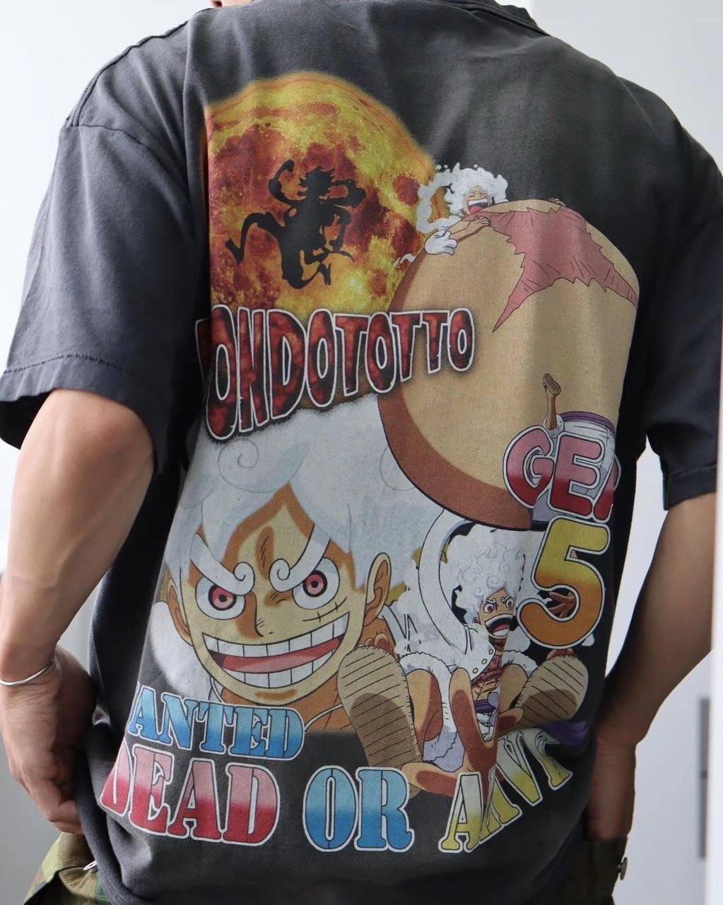 SAINT MICHAEL x ONE PIECE T-Shirt 'Black'