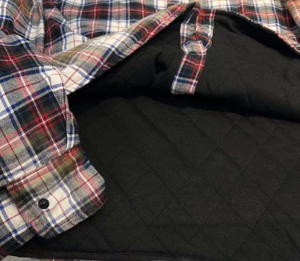 BALENCIAGA  Bleached Red  Padded Flannel Hood Shirt