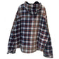 BALENCIAGA  Bleached Red  Padded Flannel Hood Shirt