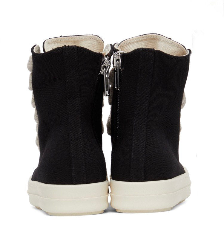 RICK OWENS Jumbo Lace High Top Textile Sneakers