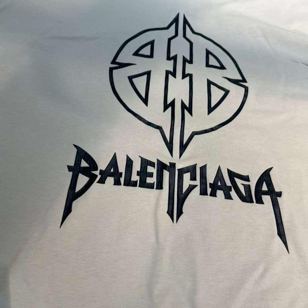 BALENCIAGA Natural Cotton Bb Icon Crewneck