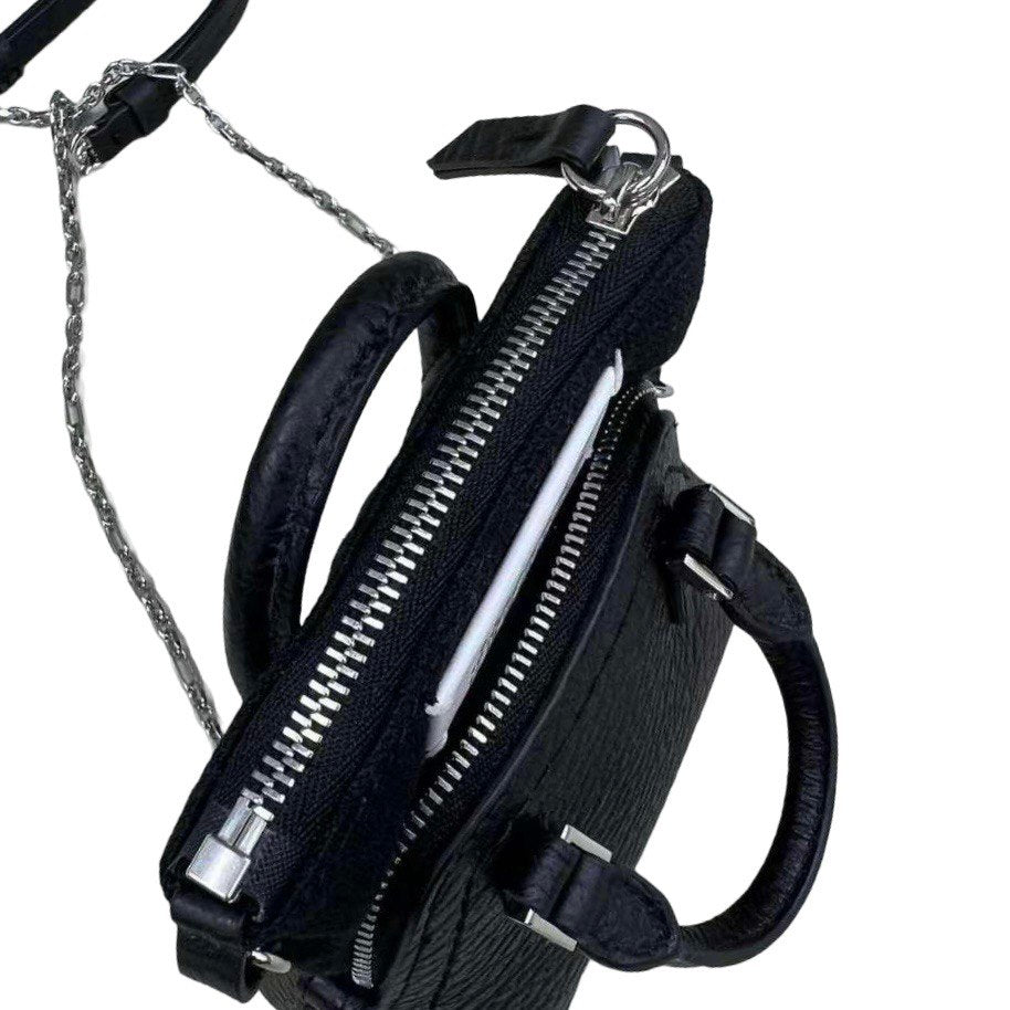 MAISON MARGIELA Women's Black Numbers-patch Mini Shoulder Bag