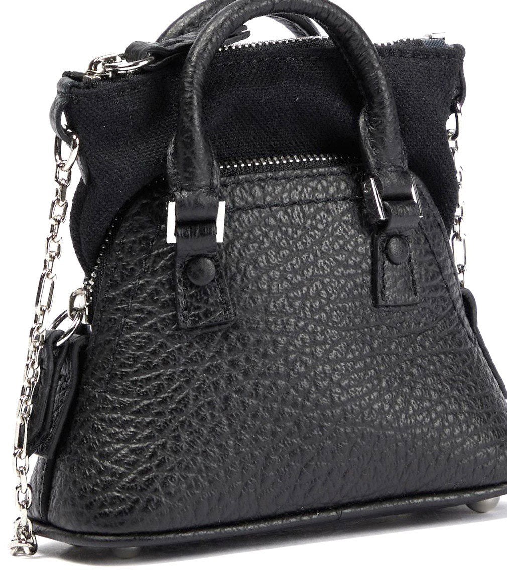 MAISON MARGIELA Women's Black Numbers-patch Mini Shoulder Bag