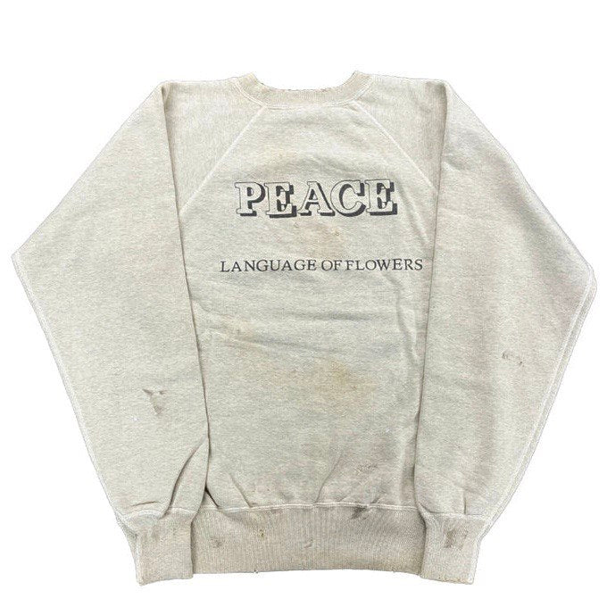 SAINT MICHAEL White Daisy Cotton Crew-neck Sweatshirt