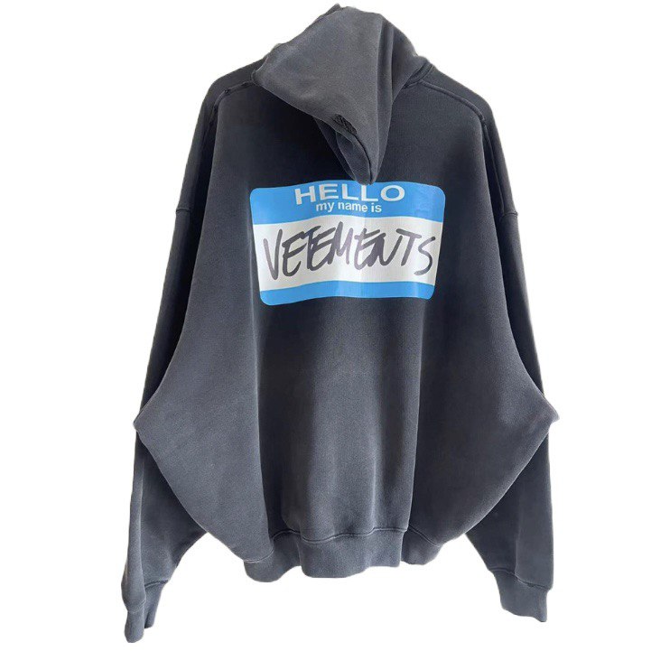 VETEMENTS Logo Print Zip Up Hoodie