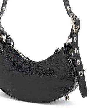 BALENCIAGA LE CAGOLE XS Shoulder Bag With Piercings In Black