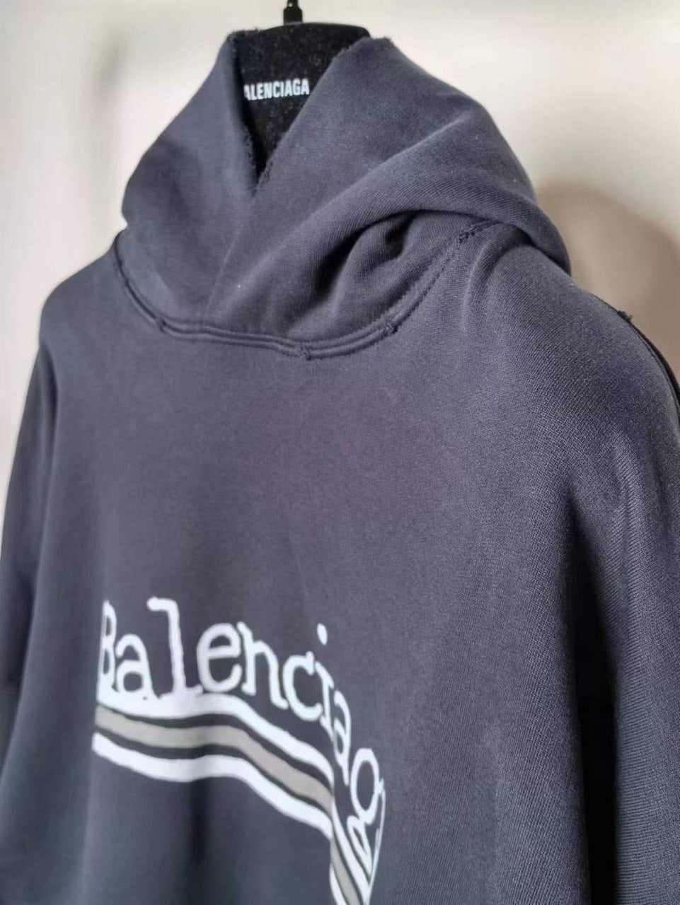 BALENCIAGA Printed Cotton Jersey Hoodie