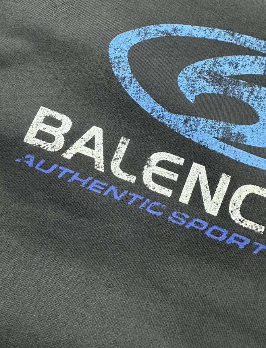 BALENCIAGA Surfer Cracked Vintage Cotton Sweatshirt