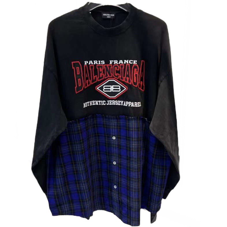 BALENCIAGA B Authentic-Patch Long-Sleeved T-shirt