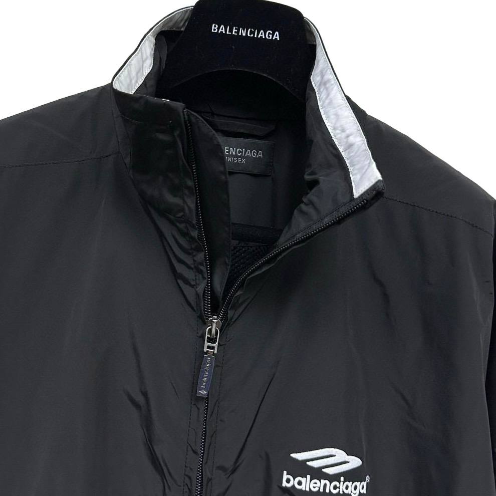 BALENCIAGA Black Embroidered Track Jacket