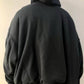 BALENCIAGA Sporty Distressed Zip Up Cotton Hoodie