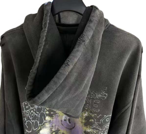 MAISON MIHARA YASUHIRO Distressed Effect Graphic Print Hoodie