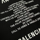BALENCIAGA Music | Archive Series Connected Zip-Up Hoodie Medium Fit in Black And White Archetype Fleece
