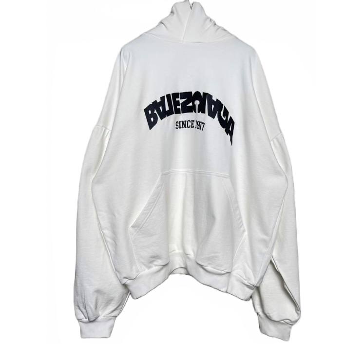 BALENCIAGA Logo Cotton Kersey Hoodie